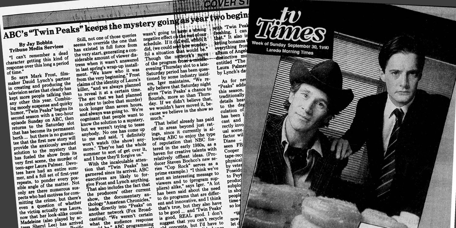 Jay Bobbin's article about Twin Peaks