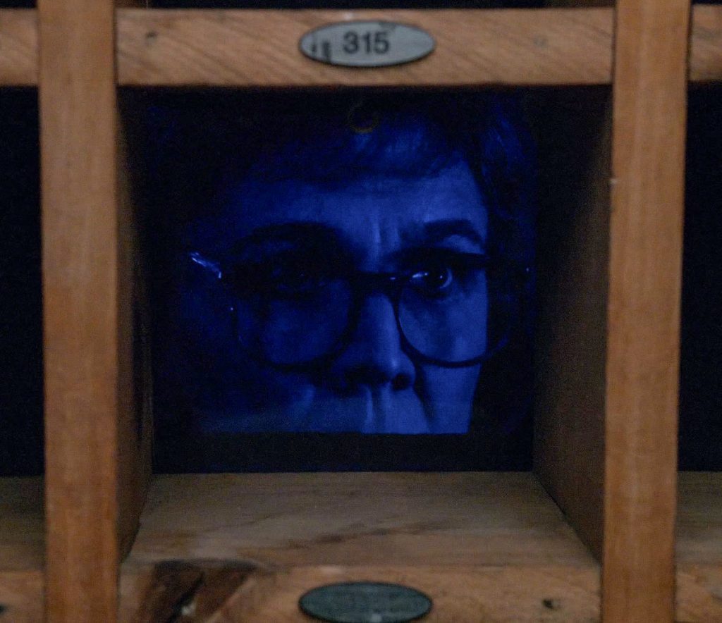 Log Lady's face in mailbox