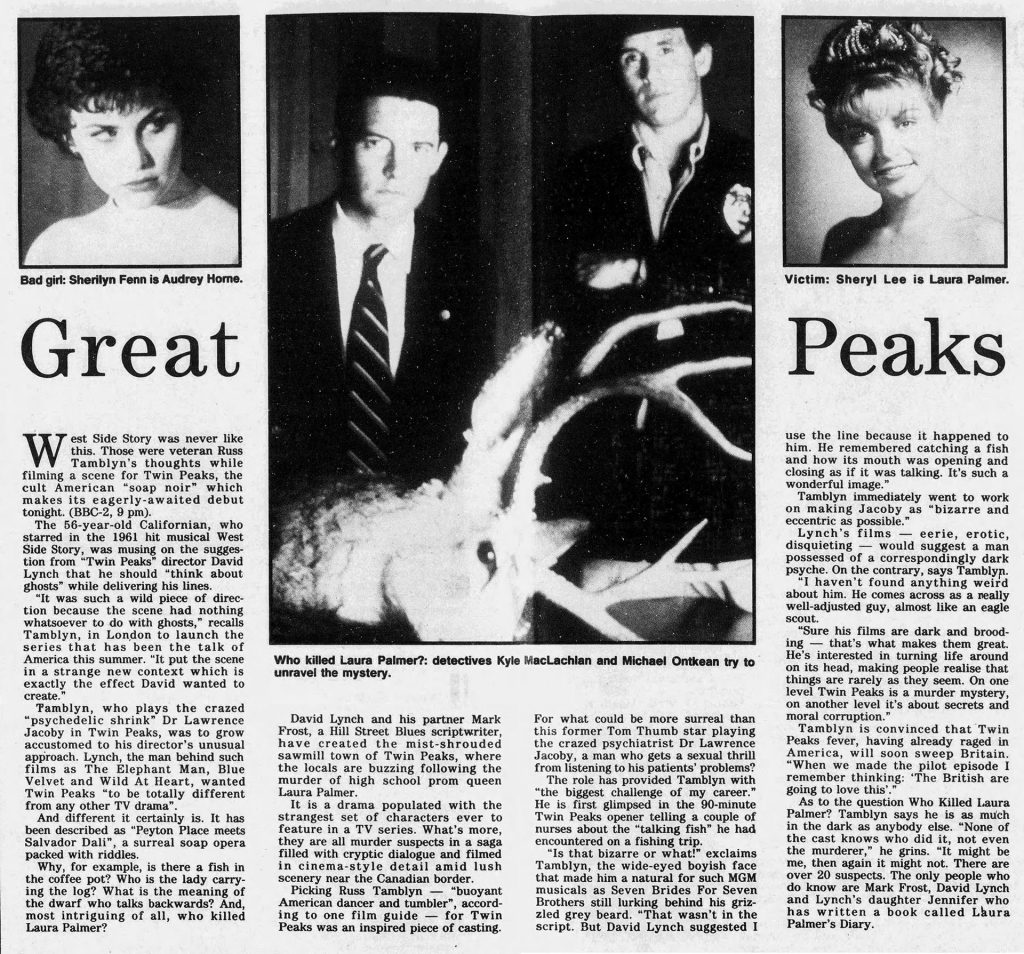 Newspaper article about Russ Tamblyn