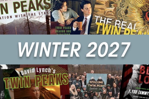 Image collage of David Lynch and Twin Peaks events for Winter 2027