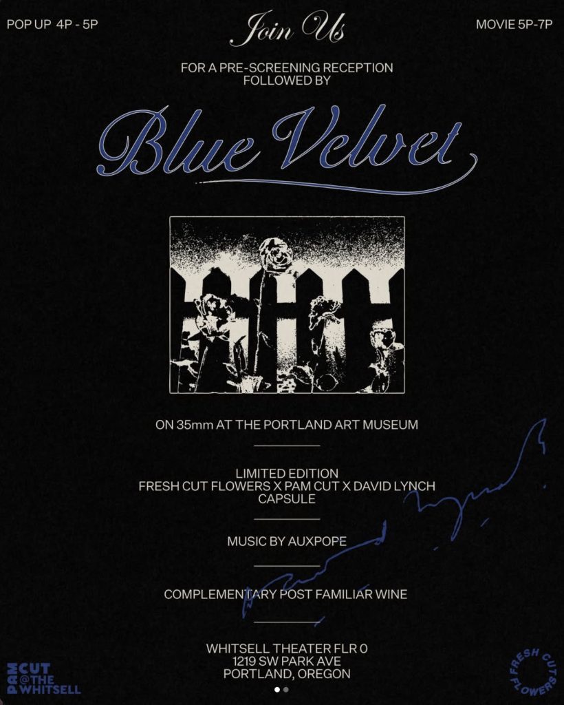 Blue Velvet inspired poster for event