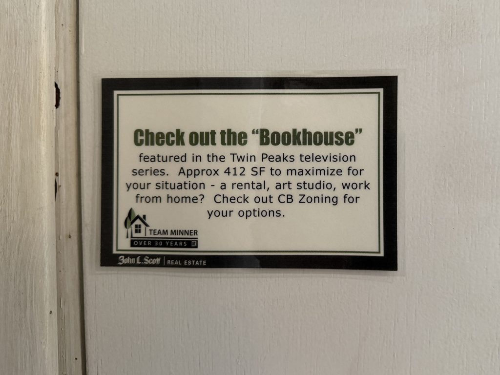 Plaque advertising the Bookhouse