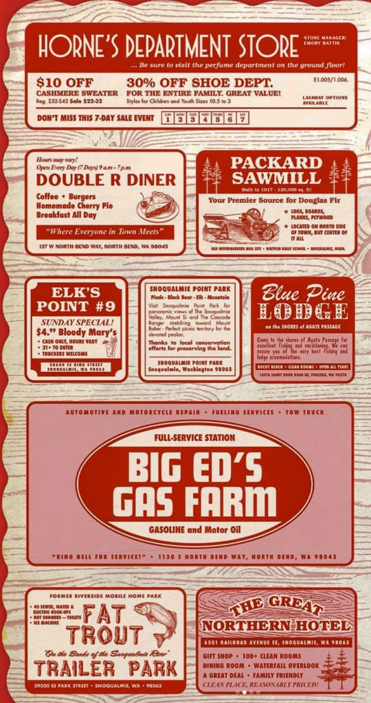 Twin Peaks Business Ads