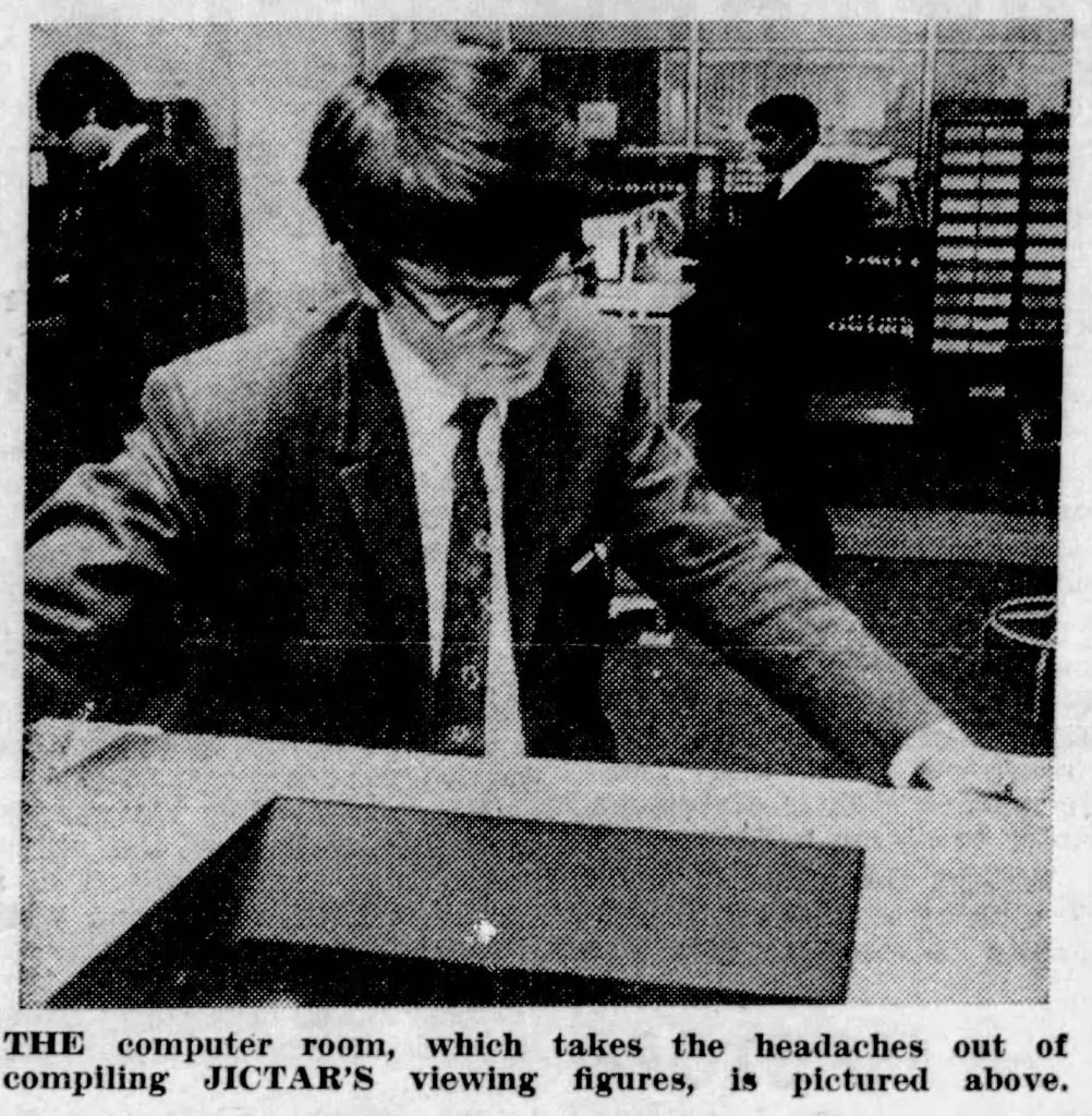 THE computer room, which takes the headaches out ofcompiling JICTAR'S viewing figures, is pictured above.