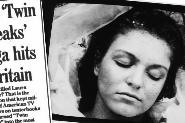 Newspaper article about Twin Peaks and Laura Palmer wrapped in plastic
