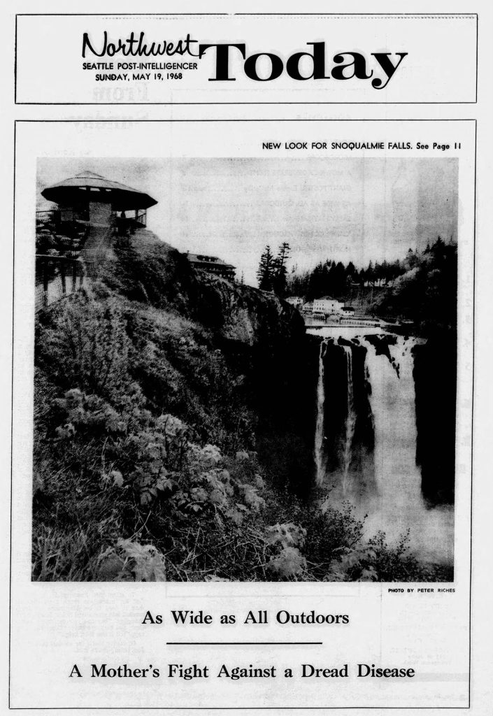 Cover of Northwest Today with Snoqualmie Falls, Lodge and Vista Point photo