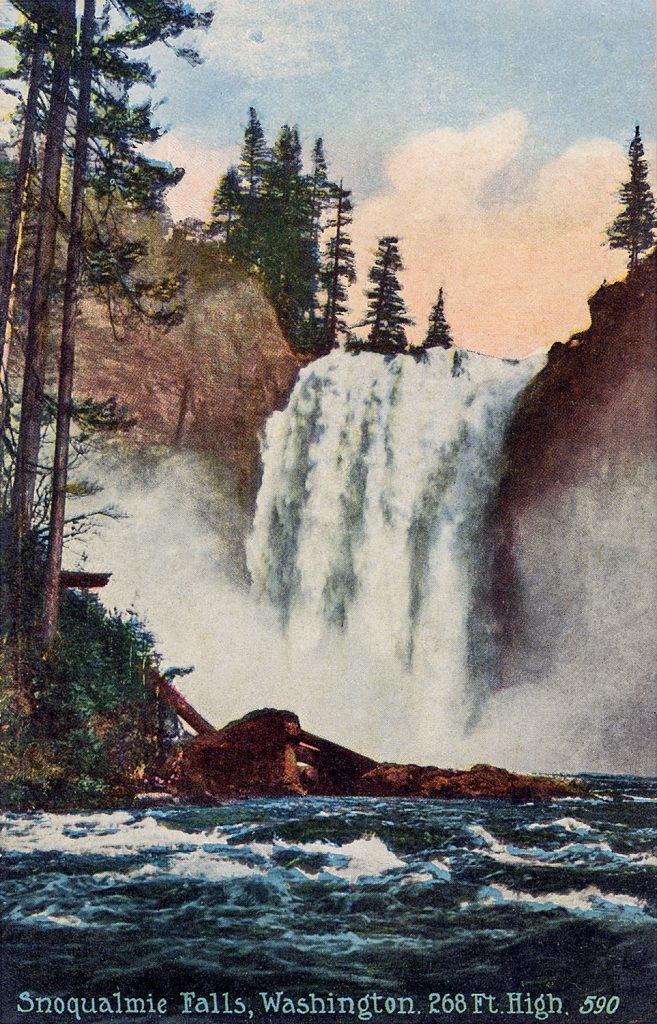 Snoqualmie Falls Postcard by Edward H. Mitchell