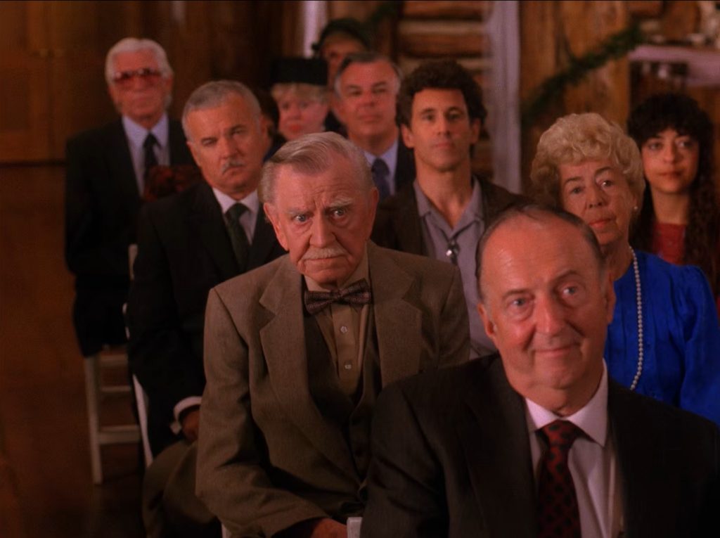 Mayor Milford and others at the wedding ceremony.