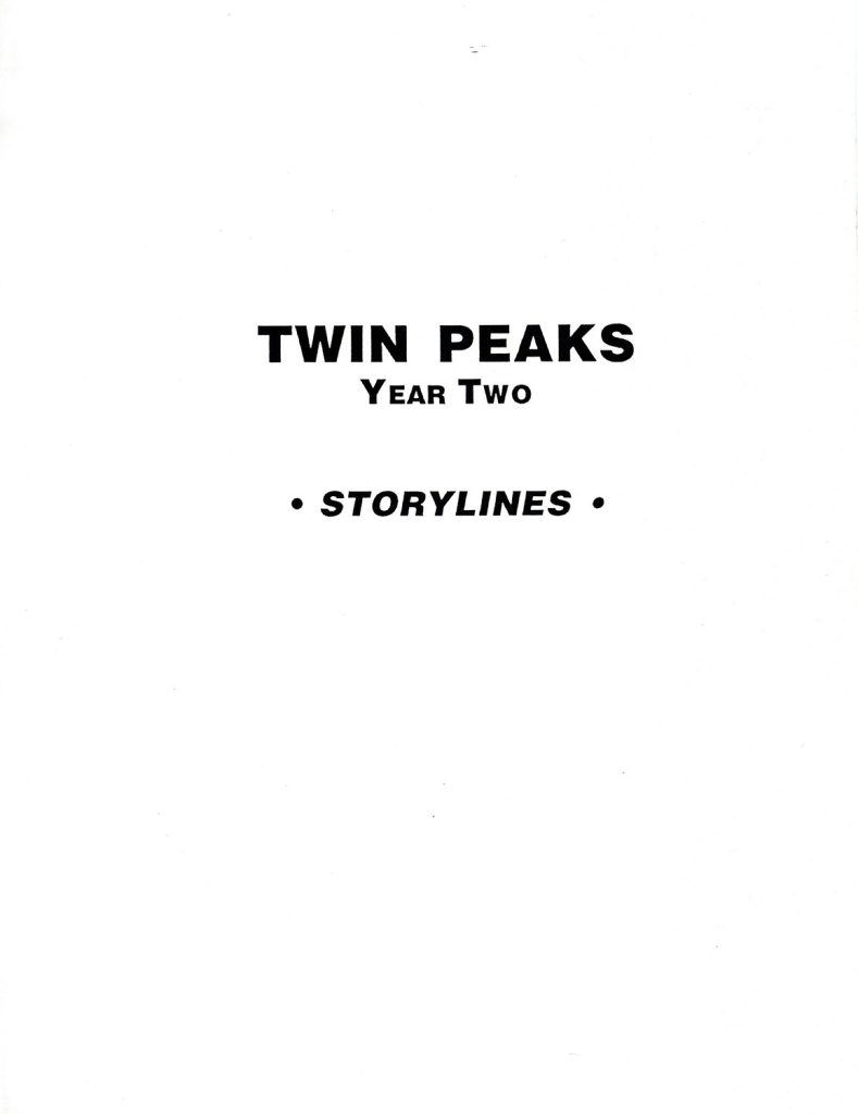 Twin Peaks - Year Two Storylines Cover page