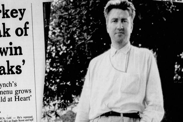 David Lynch and newspaper headline
