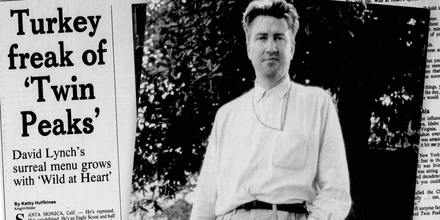 David Lynch and newspaper headline