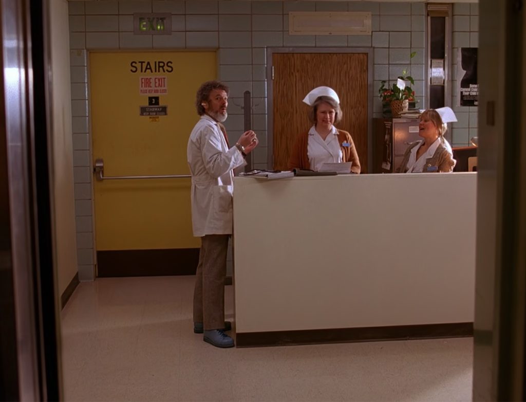 Dr. Jacoby speaking with nurses