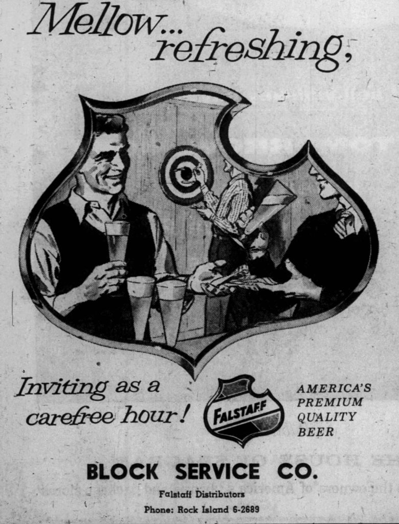 Newspaper ad for Falstaff Beer