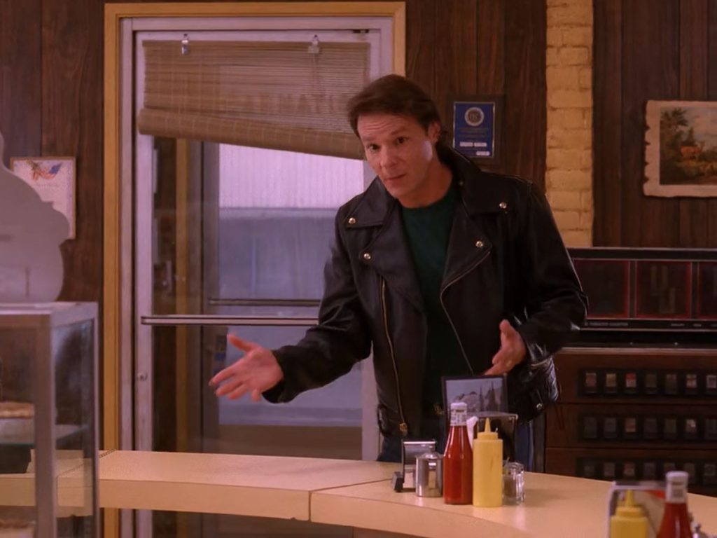 Hank Jennings leaving the Double R Diner