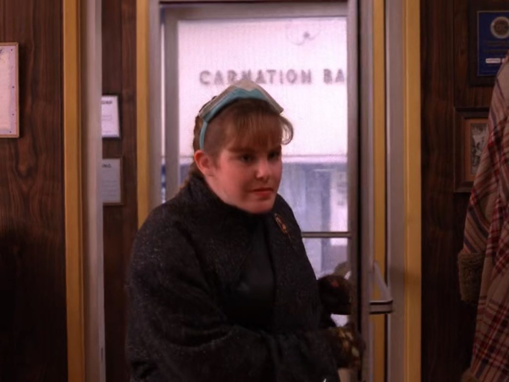 Heidi entering the Double R Diner