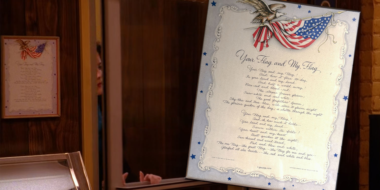 Double R Diner and "Your Flag and My Flag" print