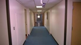 Hallway with office doors