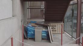 Trash storage area