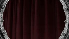 Red curtains