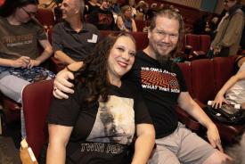 Two people in a theatre