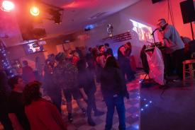 People dancing on a dance floor in Snoqualmie Valley Eagles