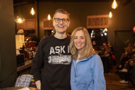 People at the Damn Fine Dance Party during the Real Twin Peaks