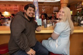 Attendees at Twede's Cafe for Wisteria Lodge show