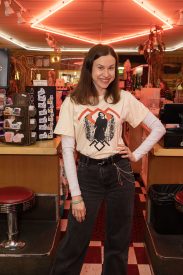 Attendees at Twede's Cafe for Wisteria Lodge show