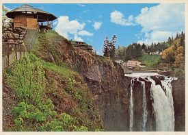 TPB Postcard SnoqualmieFallsVistaPoint SmithWestern CT-292